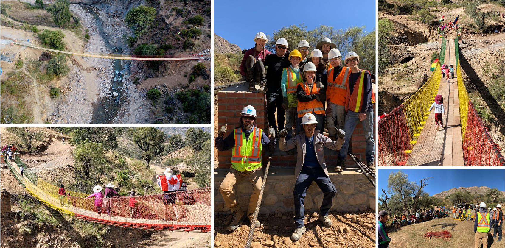 Engineers in Action Bridge in Bolivia views